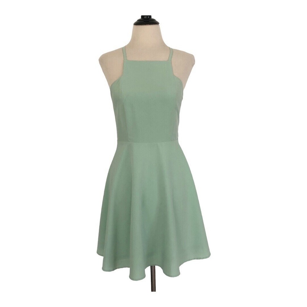 LULUS Mint Green DRESS S Sleeveless Fit Flare Mini Formal Party Coquette Twee